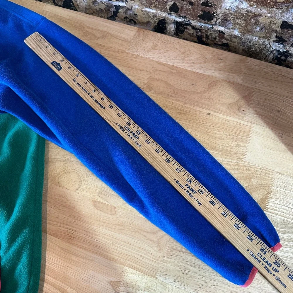 Columbia Back Bowl Full Zip Fleece Blue Green Retro Mens XL